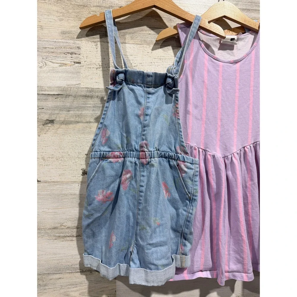 OshKosh Cotton On H&M Dress Lot Girls 5T Multicolor Floral Stripe Summer EUC